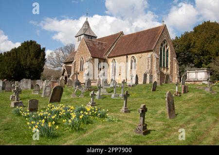 St Mary's & All Saints church, Dunsfold nr Chiddingfold, Godalming, Surrey Stock Photo