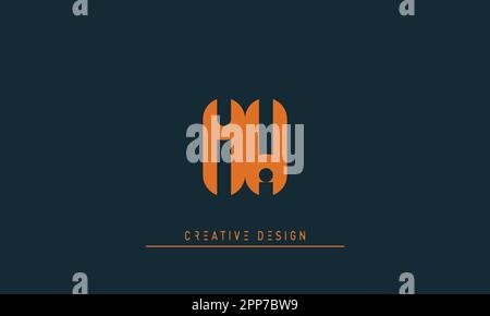 Alphabet letters Modern Creative logo MW , WM Stock Vector