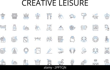 Creative leisure line icons collection. Guidance, Mentorship, Empowerment, Development, Support, Advice, Training vector and linear illustration Stock Vector