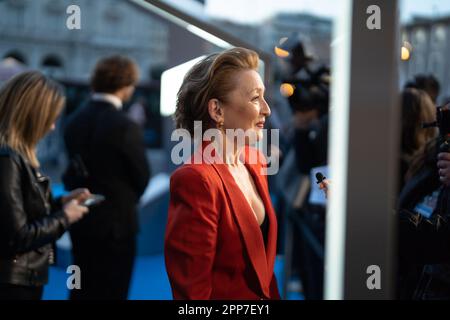 Rome, Italy. 21st Apr, 2023. Lesley Manville attends the premiere of ''Citadel'' at Space Cinema Moderno Roma on April 21, 2023 in Rome, Italy. (Photo by Luca Carlino/NurPhoto) Credit: NurPhoto SRL/Alamy Live News Stock Photo