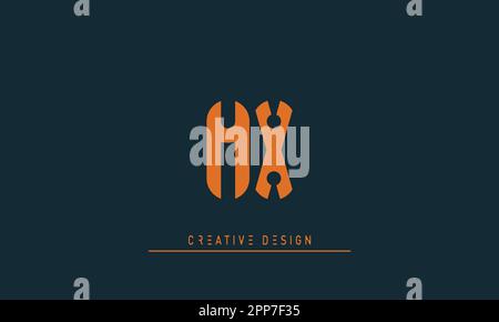 Alphabet letters Modern Creative logo MX , XM Stock Vector