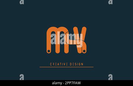 Alphabet letters Modern Creative logo MV , VM Stock Vector