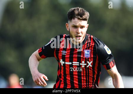 Peterborough, UK. 22nd April 2023George Hirst (27 Ipswich Town) during the Sky Bet League 1 match between Peterborough and Ipswich Town at London Road, Peterborough on Saturday 22nd April 2023. (Photo: Kevin Hodgson | MI News) Credit: MI News & Sport /Alamy Live News Stock Photo