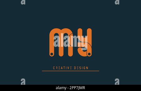 Alphabet letters Modern Creative logo MY , YM Stock Vector