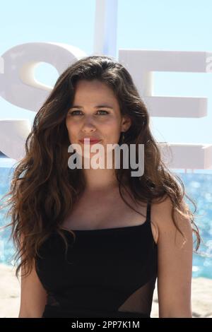 CANNES,FRANCE - APRIL 16  CANNES,Lucie Lucas attends the Cannes Confidential Photocall during Day Three of the 6th Canneseries International Festival Stock Photo