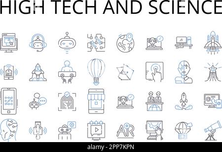 Evolved science line icons collection. Genetics, Biotechnology ...
