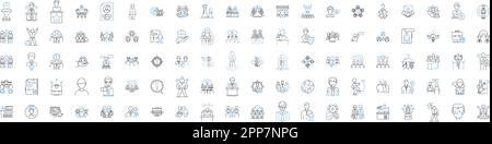 Property technology line icons collection. Proptech, Automation, Innovation, Smart homes, Analytics, Digitalization, Blockchain vector and linear Stock Vector