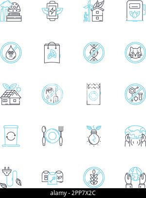 Natural gas linear icons set. Fuel, Energy, Combustion, Pipeline, Fracking, Exploration, Extraction line vector and concept signs. Reserves,Flammable Stock Vector
