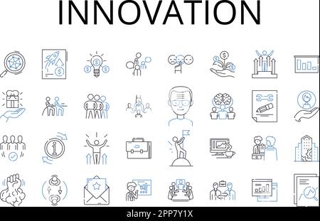 Ingenuity technology line icons collection. Innovation, Creativity ...