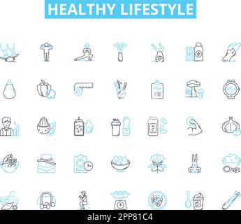 Posture Control linear icons set. Alignment, Balance, Stability ...