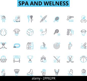 Spa and welness vector line icons set. Spa, Wellness, Massage, Therapy ...