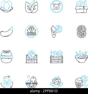 Spiritual Wellness linear icons set. Serenity, Faith, Harmony ...