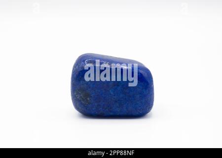 Lapis lazuli mineral on white background Stock Photo