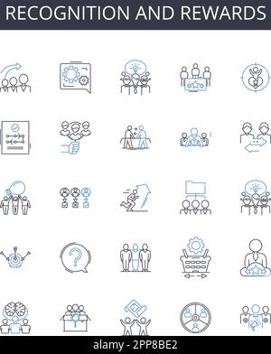 Plaques line icons collection. Recognition, Appreciation, Memorial ...