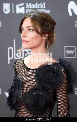 Madrid. Spain. 20230422,  Laura Laprida attends 10th Platino Awards for Ibero-American Cinema 2023 Rec Carpet at Palacio Municipal de Congresos-IFEMA Madrid on April 22, 2023 in Madrid, Spain Stock Photo