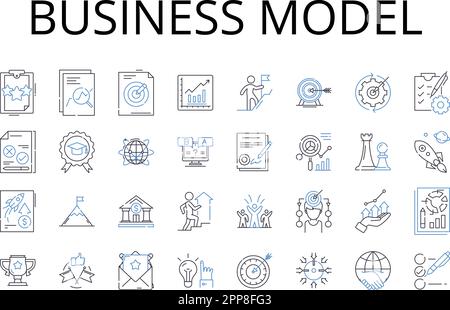 Economic Framework line icons collection. Inflation, Deflation, Market ...