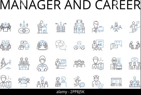 Operations branch line icons collection. Efficiency, Procedures ...