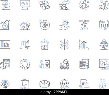 Economics line icons collection. Supply, Demand, Market, Inflation ...