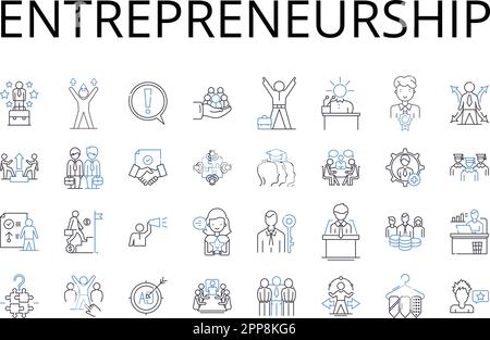 Entrepreneurship line icons collection. Creativity, Innovation ...