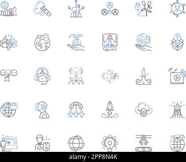 Prospective line icons collection. Opportunity, Planning, Future ...