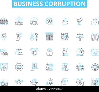 Fraudulence linear icons set. Deception, Falsification, Imposture, Scam ...