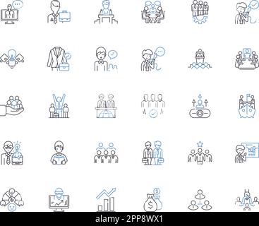 Execution excellence line icons collection. Precision, Efficiency ...