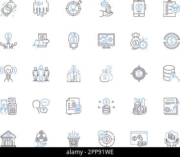 Internet boutiques line icons collection. Online, E-commerce, Boutique, Shopping, Fashion, Clothing, Accessories vector and linear illustration Stock Vector