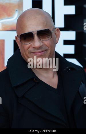 Vin Diesel attending the European Gala Event of Marvel Studios' Guardians of the Galaxy. Vol 3 at Disneyland Paris in Marne-la-Vallee, France on April 23, 2023. Photo by Aurore Marechal/ABACAPRESS.COM Stock Photo