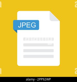 JPEG file icon. JPEG document type. Flat design graphic illustration. Vector JPEG icon Stock Vector