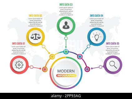 Abstract infographics number options template. Vector illustration. Can be used for workflow layout, diagram, business step options, banner, web. Stock Vector