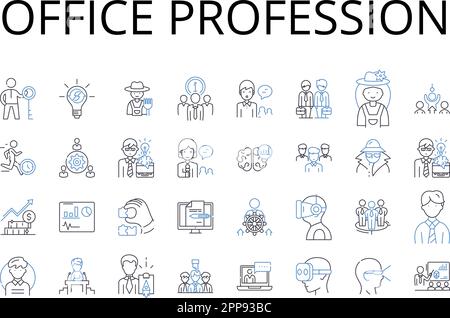 Vocation line icons collection. Calling, Occupation, Work, Mission ...