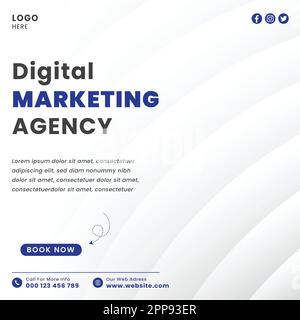 Digital Marketing Agency Post Design, Social media Post design Stock Vector