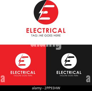 E Letter logo for Electrical Store Stock Vector
