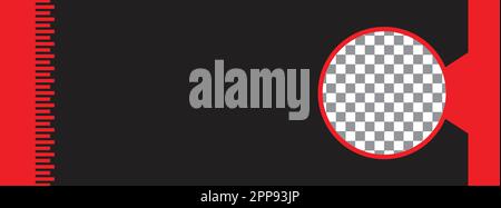 Red & Black Web Banner for social media Stock Vector