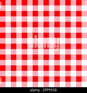 Tablecloth seamless pattern red and white Stock Vector