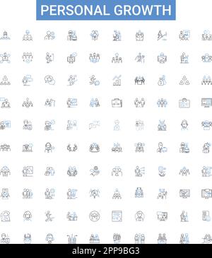 Personal advancement line icons collection. Growth, Development ...
