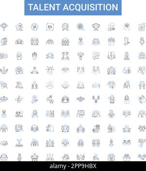 Talent Acquisition Outline Icons Collection. Recruiting, Hiring ...