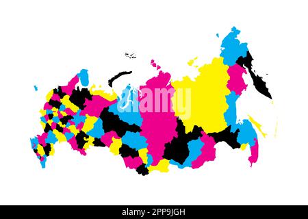 YELLOW CMYK color map of RUSSIA Stock Vector Image & Art - Alamy