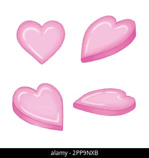 Saint Valentines Day illustrations. For greeting cards and packaging Stock Vector