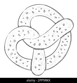Digitally drawn outline set of bakery illustrations. Baking equipments, ingredients and tools for cooking, baked goods. Design concept for bakery, che Stock Vector