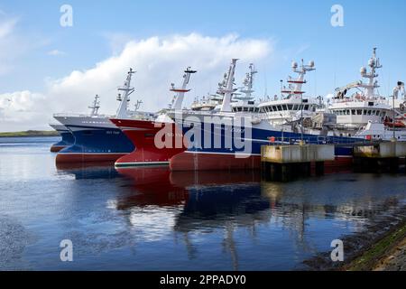 fishing boats in killybegs harbour county donegal republic of ireland Stock Photo