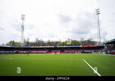 Rotterdam, Netherlands. 23rd Apr, 2023. Rotterdam - Overview of the stadium during the match between Excelsior V1 v Feyenoord V1 at Van Donge en De Roo Stadion on 23 April 2023 in Rotterdam, Netherlands. Credit: box to box pictures/Alamy Live News Stock Photo
