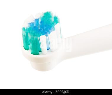 Electrical toothbrush head isolated on white Stock Photo