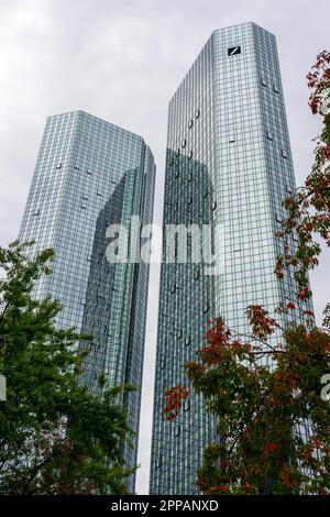 FRANKFURT, GERMANY - SEPTEMBER 16: The Deutsche Bank Headquarters in Frankfurt, Germany on September 16, 2019. Deutsche Bank is the largest bank in Stock Photo