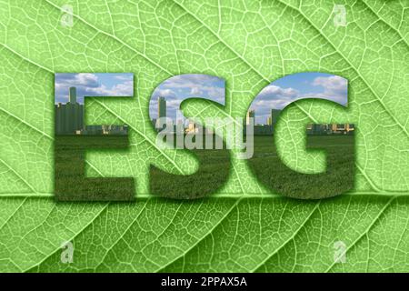 Concept of ESG - Environmental, social, and governance framework.. High quality photo Stock Photo