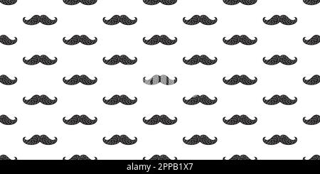 mustache seamless pattern isolated vector wallpaper background Stock Vector