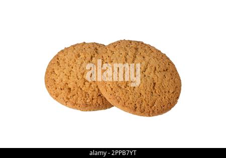 Biscuits isolated on white background. Rectangular butter biscuits Stock Photo