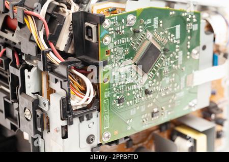 Motherboard from a laser printer. Stock Photo