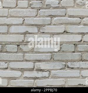 Seamless pattern of White brick wall used as background or wallpaper Stock Photo
