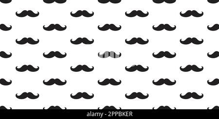 mustache seamless pattern isolated vector wallpaper background Stock Vector